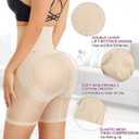 Women's high waist double pressure tummy sculpting butt lift pants Beige (Beige, M)