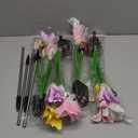 Solar Garden Lights Outdoor, 4 Pack Flower Lights for Outside, 16 Solar Lilies with Butterflies, Waterproof Garden Decor for Yard, Patio, Gifts for Women Mom (4 pcs Lilies)