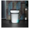 WOODBRIDGE B0990S One Piece Elongated Smart Toilet Bidet with Auto Open & Close, Auto Flush, Foot Sensor Flush, LED Temperature Display, Heated Seat and Integrated Multi Function Remote Control, White