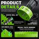 [8-in-1 Kit] Bi-Metal 2", 4", 6" Hole Saws + Drill Bits & Accessories Complete Cutting Set for Wood, Thin Metal,PVC Ideal for LED Lighting Installation