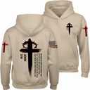 Regamor Custom Christian Hoodies for Men Women Faith Cross Jesus Hoodie Bible Religious Gifts Personalized Christmas (S)