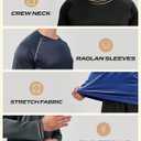 Long Sleeve Shirts for Men - Quick Dry Moisture Wicking UV UPF Sun Protection T-Shirts for Fishing Workout Swim (Black, XL)