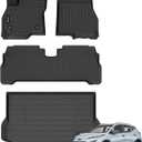 All Weather Car Floor Mats & Cargo Liner for Chevrolet Chevy Bolt EUV 2022 2023 2024 (Not EV) Custom Fit Full Set Accessories - Black