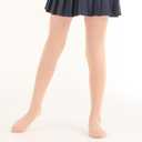 Girls Colorful Fleece Lined Tights Kids Warm Thermal Tights (4-6 Years, Nude)