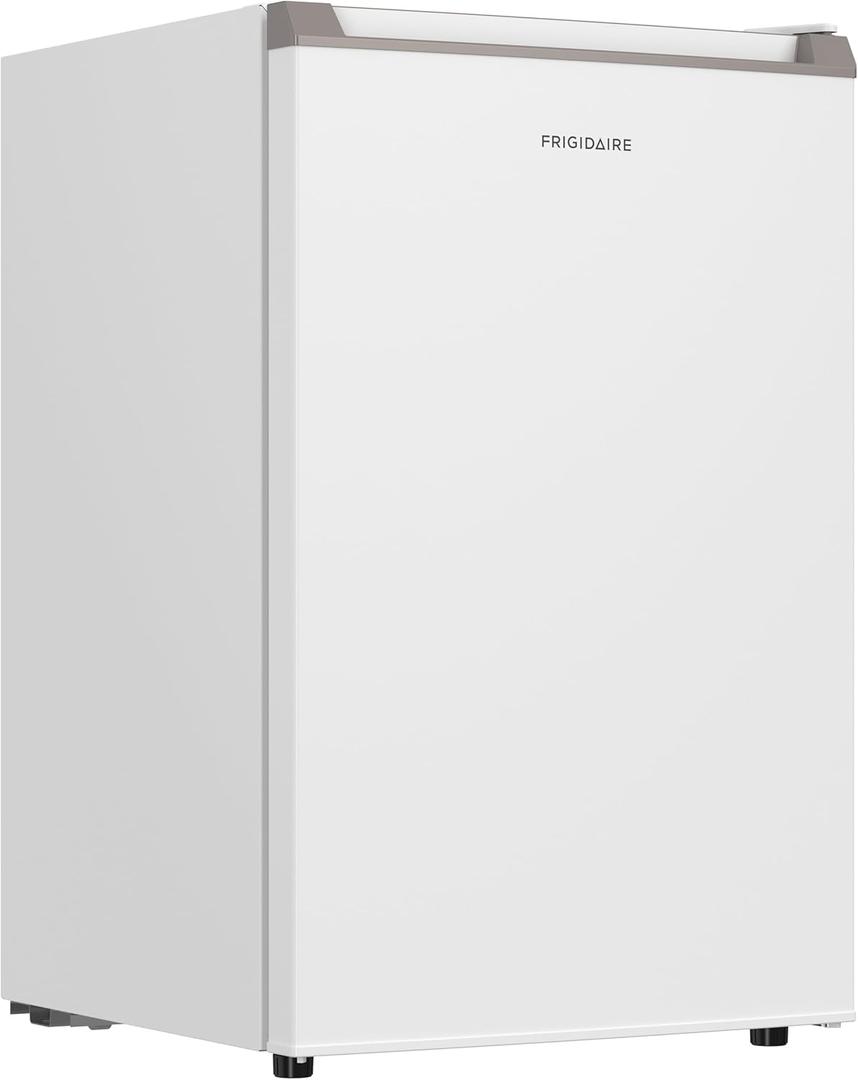 Frigidaire Mini Refrigerator, Compact Freezer Compartment, Adjustable Thermostat Control, Reversible Door, Contemporary Series, 4.5 cu ft, White