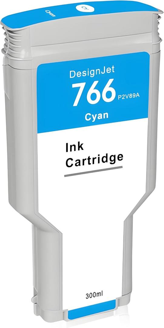 KSUMEI 766 Ink Cartridge Cyan P2V89A 300ml Compatible with HP 766 DesignJet XL3600 Printer