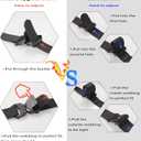 JUKMO Tactical Belt, Military Hiking Rigger 1.5" Nylon Web Work Belt with Heavy Duty Quick Release Buckle (Medium-for Waist 36"-42" (Length 49"), Black)