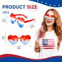 Star Shaped Sunglasses Star Sunglasses Bulk 6pcs Red Blue White Star Glasses 4th of July Patriotic Sunglasses Bulk 4th of July Star Glasses for 4th of July Patriotic Memorial Independent Day Women Men