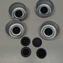 4pcs 2.72" Trailer Axle Wheel Hub and Bearing Dust Cap with Extra 4 Rubber Plugs for Most 7000-8000 lb Wheel Hubs Trailer Dexter EZ Lube Camper RV Bearing Dust Cap