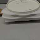 Ceramic Appetizer & Dessert Plates, 8-Inch Round Serving Plates (4-Pack, White Flowers)