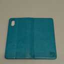 ZZXX for iPhone XR Wallet Case with [RFID Blocking] Card Slot Stand Strong Magnetic Leather Flip Fold Protective Phone Case for iPhone XR Case Wallet(Lake Blue-6.1 inch)