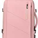 Saddhu Travel Backpack for Women Flight Approved Expandable Carry on Laptop Daypack for Overnight Weekender (Pink)