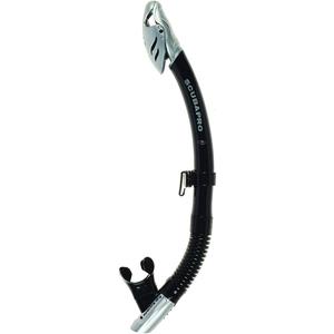 SCUBAPRO Spectra Dry Snorkel with Purge Valve, Flexible Lower Corrugated Tube, Regulator-Style Mouthpiece and Quick-Connect Clip
