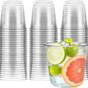 Ziliny 50 Pcs 10oz Disposable Stemless Glasses Crystal Plastic Glasses Clear Classic Pet Cup for Meeting Weddings Birthdays Cocktail Christmas Party Supplies(Clear)