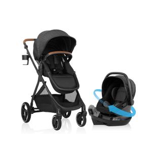 Evenflo Shyft Intuiti Travel System with Revolve180 LiteMax NXT Rotating Rear-Facing Lightweight Preemie and Infant Car Seat 3-30 lbs. (Black Shale) EXP: 2035/09/09