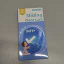 Sliding Door Lock for Kids Safety: 4 Pack Window Locks Child Proof Slide Glass Door Locks, Baby Proofing Closet Cabinet Patio Security Bar, No Drill Toddler Childproof Slider Door Window Stop