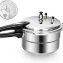 5.3 Quart Pressure Cooker, 10 Psi Induction Compatible Pressure Canner w/Multiple Pressure Control & Protection, Canning Rack Included