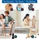 Fursafe&Q Rubber Caster Cups, Non Slip Furniture Pads Hardwood Floors -Furniture Coasters Cups with Anti Sliding Floor Grip, Bed Stoppers to Prevent Sliding, Non Slip Couch Feet Pads 3" 8 Pack Round