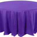Polyester 132" Round Tablecloth Purple - Seamless Chic Table Cover
