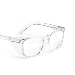 Stoggles Square Z87.1 Certified Polycarbonate Safety Glasses, Scratch & Shatter-Proof, Blue-Light & UV Blocking Lens, Top & Side Shields, Anti-Fog Dip Coated, Durable, Protective & Stylish Eyewear (Medium, Clear)