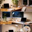 Clip on Light,9 Brightness+5 Color Clip on Lamp with 4000mAh Battery,450 Lumen Rechargeable Desk Lamp with Clamp,48 LED Reading Light for Bed,Cordless Reading Lamps for Bed/Headboard/Craft