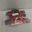 rabbitgoo Dog Harness No Pull with 2 Leash Clips, Adjustable Soft Padded, Reflective Oxford No Choke Pet Vest with Easy Control Handle for Large Dogs, Black & Red, L