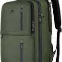 MATEIN Carry on Travel Laptop Backpack, Large Flight Approved Personal Item Travel Backpack with Shoe Compartment, Water Resistant Weekender Overnight Bag Fit 17 Inch Laptop, Green