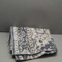 AMADA HOMEFURNISHING 8x10 Washable Area Rug, Low-Profile Large Area Rug with Non-Slip Backing & Durable Edge Binding, Vintage Large Rugs for Living Room, Bedroom, Dinning Room (Blue)