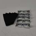 NORPERWIS Reading Glasses 5 Pairs Quality Readers Spring Hinge Glasses for Reading for Men and Women (5pcs - Black/Clear, 4.00)