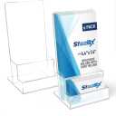 6 Pack Acrylic Brochure Holder 4, Clear brochure and business card holder, Plastic Flyer Display Stand for Magazine, Pamphlet, Booklets, Menu, Journals, Business Card