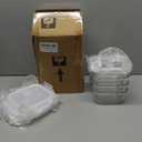 Square Glass Containers with Lids 24oz - Borosilicate Glass Food Storage Set 3 Cup, Freezer Safe Meal Prep Containers, Sandwich Lunch Box, Yogurt Cereal Bowls with Vented Lids BPA Free 4 Pack