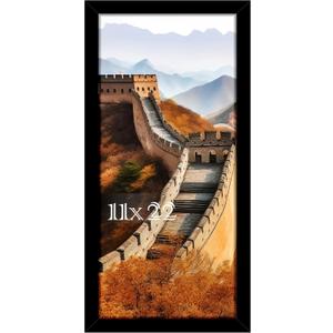 Picrit 11x22 Frame, Photo Frame for Wall Mounting Display, Black