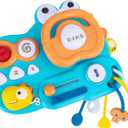 Stroller Steering Wheel Toy, Shopping Cart Steering Wheel, Pretend Driving Role-Play, Learning Turn and Drive, with Velcro Strap, Detachable, Funny Attachement for Stroller, Car and Shopping Carts