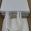 MESHA White Gift Bags 5.25 x 3.75 x 8 Inch 50 Pack,Small Paper Shopping Bags with Handles Bulk,Heavy Duty Reusable for Business, Birthday, Wedding, Party Favors, Made in USA