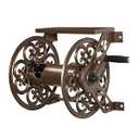 Liberty Garden 708 Steel Decorative Wall Mount Garden Hose Reel, Holds 125-Feet of 5/8-Inch Hose - Bronze