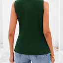 BTFBM Summer Sleeveless Blazer Vest For Women Dressy Button Down Round Neck Business Casual Outfits Work Suit Vests Tops (Green, M)