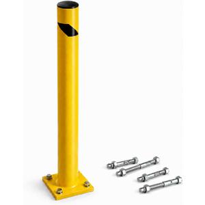 Crowd Control Warehouse Trafford 42-Inch Steel Bollard, Yellow