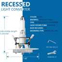 Jolux 5/6" Recessed Can Light Conversion Kit to Pendant,Instant Convert Recessed Light to Pendant Light,Ideal for Kitchen,Bedroom,Livingroom,Island,Chrome-2 Pack