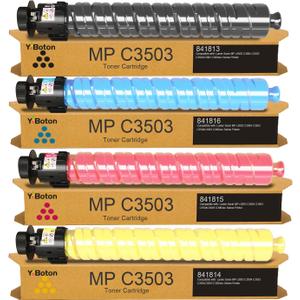 MP C3503 MP C3003 Toner Cartridge Compatible for Ricoh Lanier Savin MP C3003 C3004 C3503 C3504 C3003 C3004ex Series Printer 841813 841816 841815 841814 Black Cyan Magenta Yellow