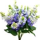 Artificial Fake Flowers Silk Plastic Plant Arrangement for Home Indoor Outdoor Garden Wedding Table Vase Decorations Faux Snapdragon Flower,3 Bouquets (Lilac)