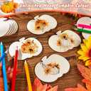 2 x Blulu 24 Pcs Wooden Pumpkin Cutouts Thanksgiving Unfinished Wood Cutout Blank Pumpkin Shape Cutout for Fall Thanksgiving Party DIY Craft Decoration Supplies (Wood Color)