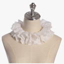 Vintage Lace Ruffled Multi-layer Detachable Collar Victorian Edwardian White Costume Neck Collar Unisex