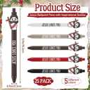 Sayglossy 25 Sets Christian Gifts Bulk Bible Verse Ballpoint Pens Jesus Loves You Gifts Christian Pens with Prayer Cards Religious Church Fathers Day Supplies for Office Coworker Staff Employee Team