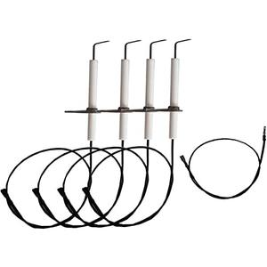 BBQ Future 4 Pack Grill Ignitor Wire Kit & Ignition Electrode for Charbroil 640-01303702-3, Kenmore 146.16222010, 146.23673310, 146.23678310, 640-05057375-7, 640-064463383