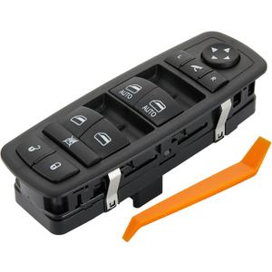 ZAPSOTS Master Power Window Switch.3+9 Pins Metal.Fits for 2012-2015 Chrysler Town Country,12-15 Dodge Grand Caravan,13-15 Ram 1500 2500.Front Left Driver Side Control switches.68110867AB(Blue Light)