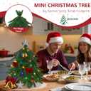 20IN Small Mini Christmas Tree for Tabletop, 1PC Artificial Desktop Christmas Tree with Norfolk Pine Top Design, Small Xmas Tree with Burlap Base for Table Desk Home Christmas Decor