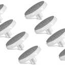 Replacement Discs for Bellasonic 4-in-1 Rechargeable Electric Nail File Set with Unique Oscillating Head – 8 Buffing Discs – Gray