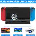 KEKUCULL TV Docking Station for Switch,Docking Station with 4K 1080P HDMI and USB 3.0 Port,Replacement for Official Switch Dock(Not for Switch2 and Not Included Cable)