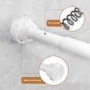 AIZESI White Tension Curtain Rod No Drilling 28-50Inch-2PCS,Spring Tension Rod Non-Slip,Bathroom Shower Rod Non-Rust,Adjusatable Tension Rod For Windows Doorway Curtains