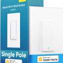 meross Smart Light Switch Supports Apple HomeKit, Siri, Alexa, Google Assistant & SmartThings, 2.4GHz Wi-Fi Light Switch, Neutral Wire Required, Single Pole, Remote Control Schedule, 1 Pack